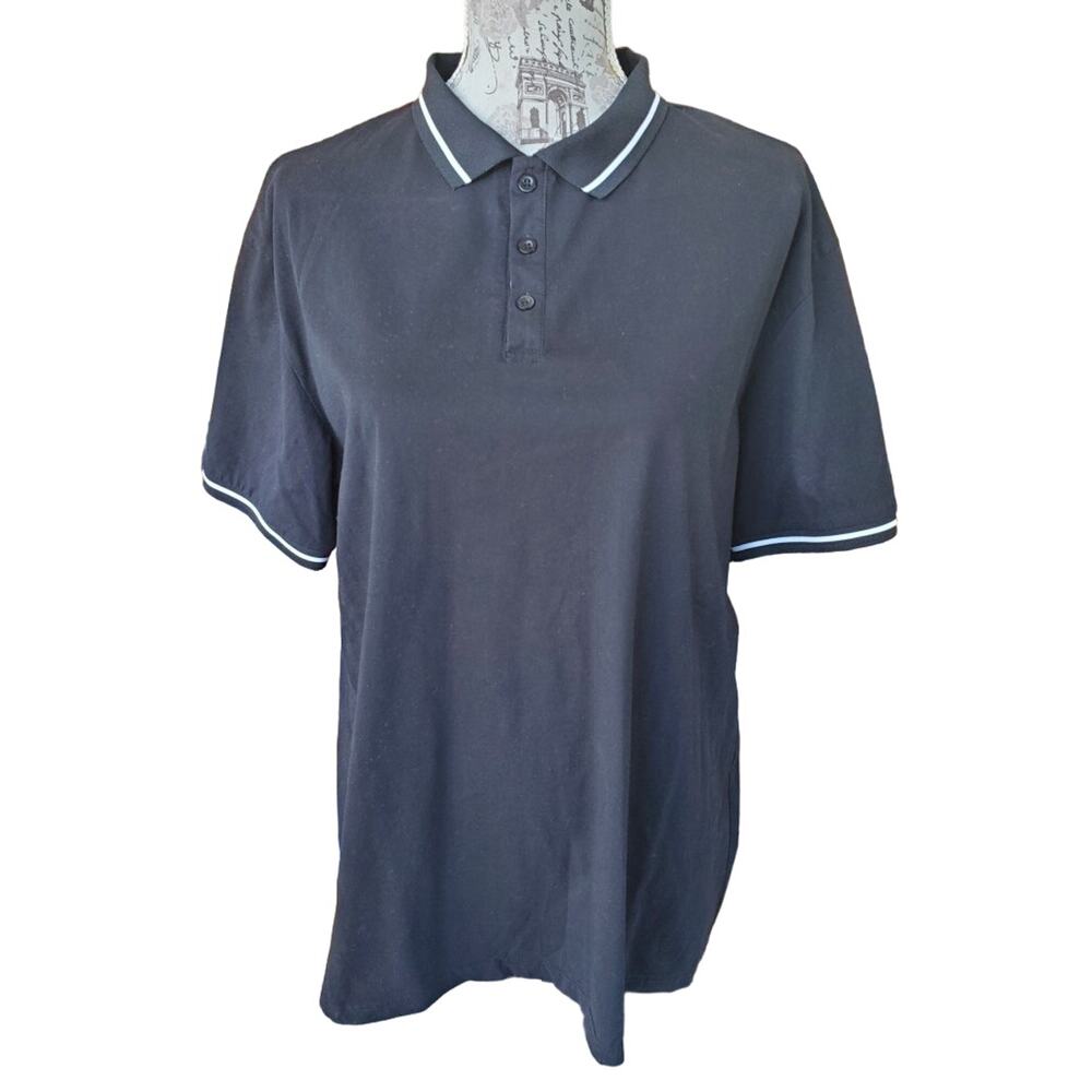 X-ray Men’s Black Polo Cotton shirt  size 2xl